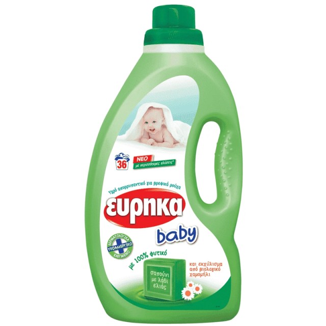 Εύρηκα Baby Απορρυπαντικό Ρούχων Υγρό 36μεζ 1,8lt