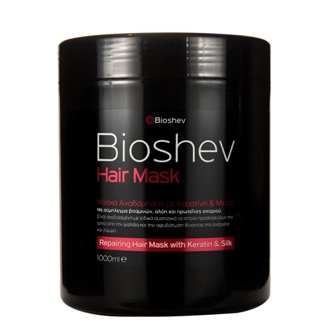 Bioshev Professional Repair Hair Mask with Silk, Μάσκα Αναδόμησης Μαλλιών με Κερατίνη & Μετάξι, 1000ml