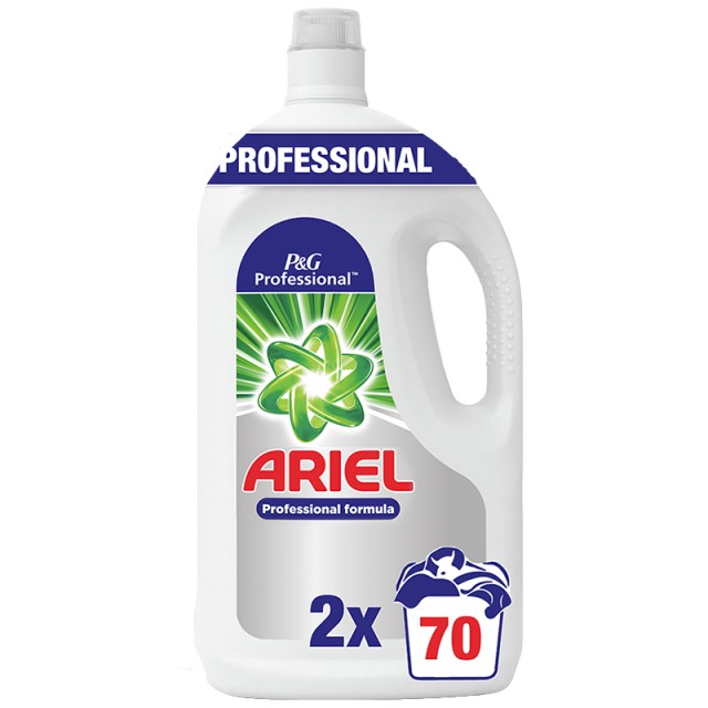 Ariel Professional Υγρό Πλυντηρίου Ρούχων, 3,85lt, 70 Μεζούρες