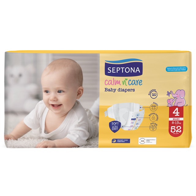 Septona Calm N Care Πάνες Maxi No 4 (8-13Kg) 52τμχ