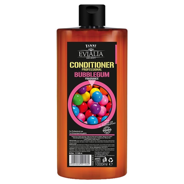 Evialia Bubble Gum Conditioner, Μαλακτική Κρέμα Με Καστορέλαιο, 1000ml