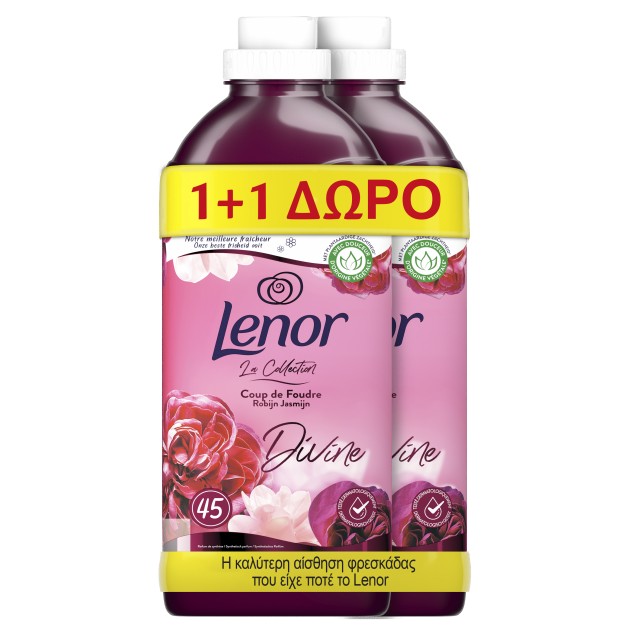 Lenor Ruby Jasmine Μαλακτικό Ρούχων - 90 Μεζούρες (45μεζ+45 ΔΩΡΟ)