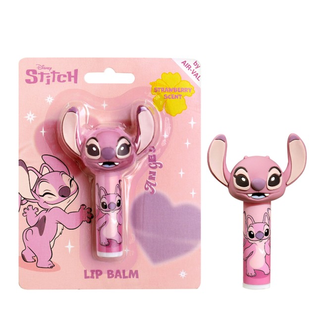 AIR-VAL Angel Lip Balm 3D Head Cap Strawberry Scent, Παιδικό Ενυδατικό Lip Balm Χειλιών με 3D Καπάκι & Άρωμα Φράουλα 4,5g