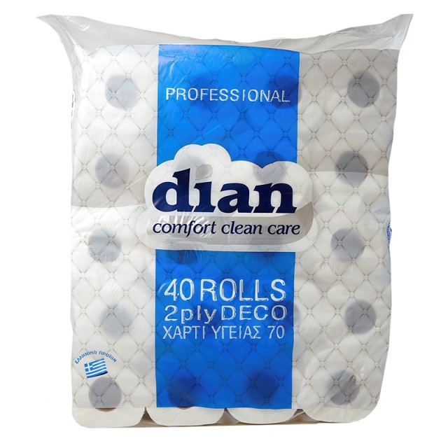 Dian Professional Comfort Clean Care, Χαρτί Υγείας 2φυλλο 70gr, 40τμχ
