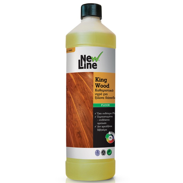 New Line King Wood, Καθαριστικό Yγρό για Ξύλινα Δάπεδα, 1lt
