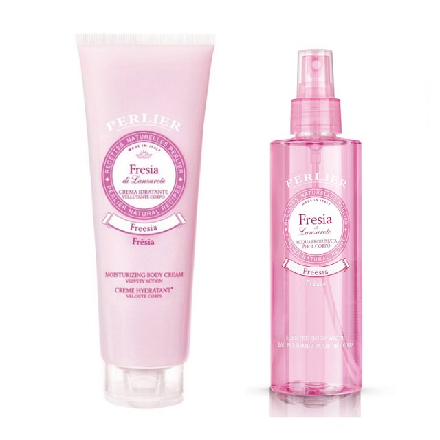 Perlier Fresia Body Cream, 250 & Scented Body Water, 200ml. Σετ Περιποίησης