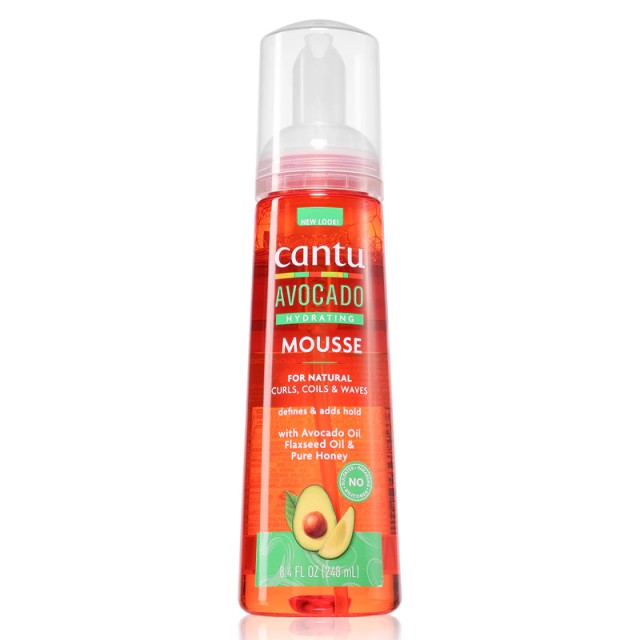 Cantu Avocado Styling Mousse,Tζελ για Σπαστά & Σγουρά Μαλλιά, 248ml
