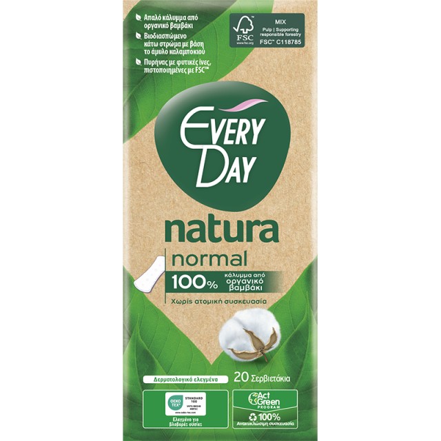 EveryDay Σερβιετάκια All Cotton NATURA NORMAL 20 τεμ.