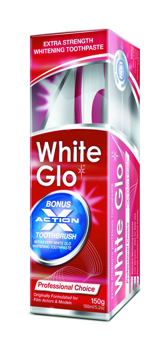 WhiteGlo Professional Choise 2in1, Λευκαντική Οδοντόκρεμα 150ml + Οδοντόβουρτσα + Mεσοδόντια