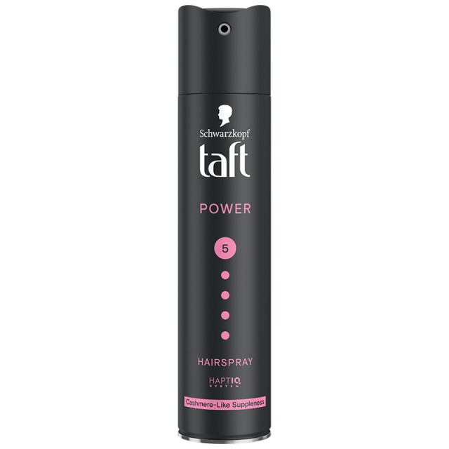 Schwarzkopf Taft Cashmere Power Hairspray Νο5, Λακ για Ξηρά & Ταλαιπωρημένα Μαλλιά για Πολύ Δυνατό Κράτημα 250ml