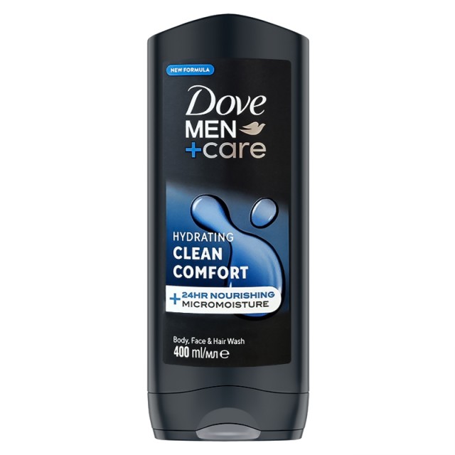 Dove Men+Care Hydrating Clean Comfort, Ανδρικό Αφρόλουτρο, 400ml