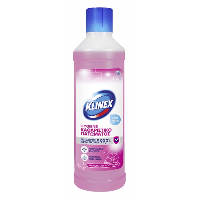 Klinex Hygiene Ανοιξιάτικο Μπουκέτο, Υγρό Καθαριστικό Πατώματος για Ευαίσθητες επιφάνειες, 1lt