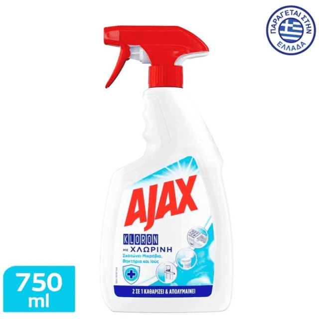 Ajax Kloron Με Χλωρίνη Καθαριστικό Spray Αντλία, 750ml