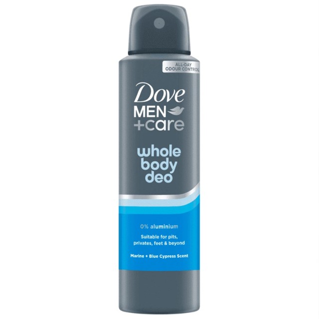 Dove Men + Care Whole Body Marine & Blue Cypress Scent Deo Spray, 150ml