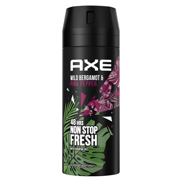 Axe Wild Bergamot & White Pepper Deo Spray, Αποσμητικό Σπρέι 150ml