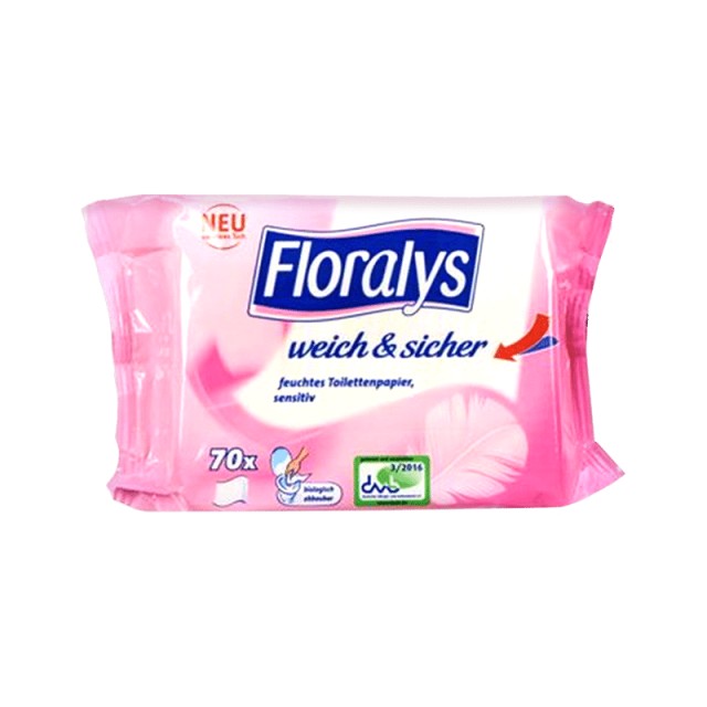 Floralys Χαμομήλι, Yγρό Χαρτί Υγείας, 70τμχ