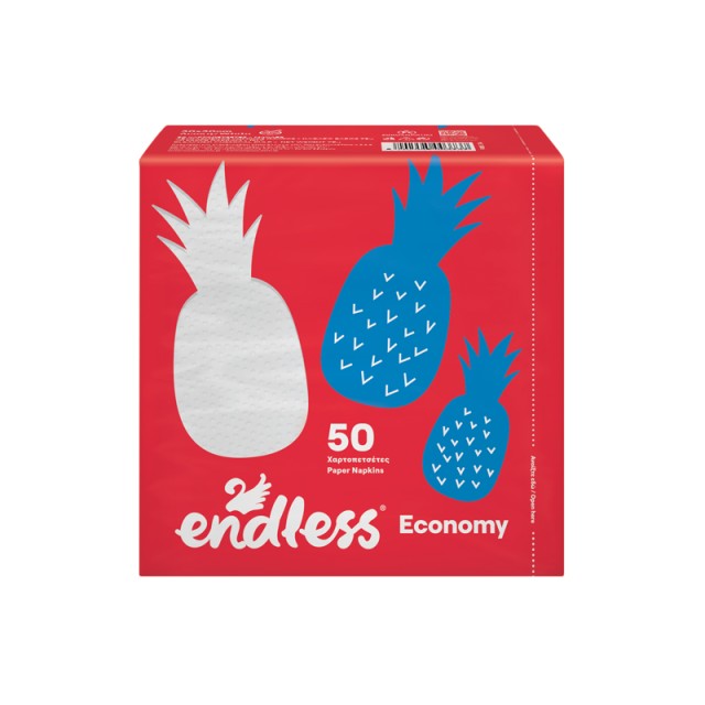 Endless Economy Λευκές Χαρτοπετσέτες 30x30cm 50φ