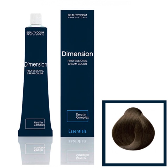 Dimension Hair Color Cream Επαγγελματική Βαφή Μαλλιών με Σύμπλεγμα Πρωτεϊνών Κερατίνης, Νο 6.0Ξανθό Σκούρο Έντονο Φυσικό, 100ml