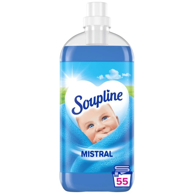 Soupline Mistral, Συμπυκνωμένο Μαλακτικό Ρούχων, 55μεζ 1,155lt