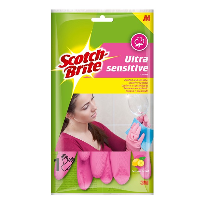 Scotch Brite Ultra Sensitive Γάντια Κουζίνας Νο Medium, 1 ζευγάρι