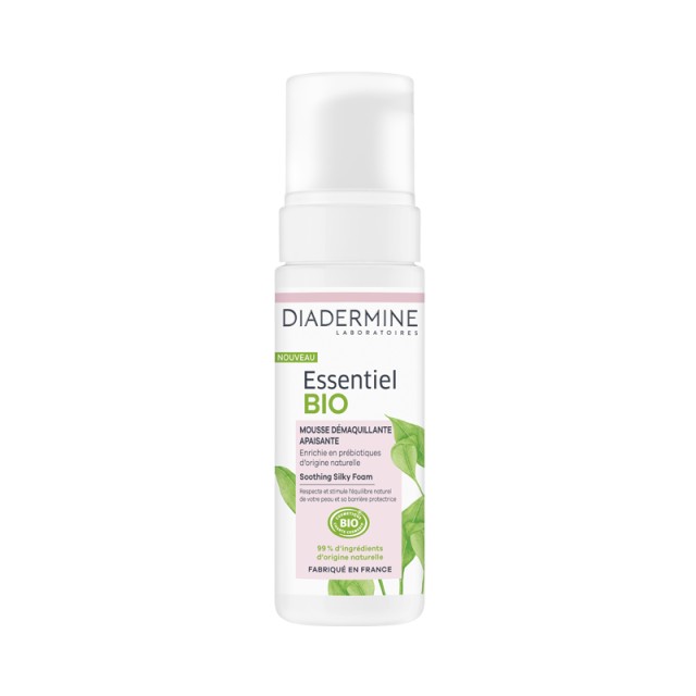Diadermine Essentiel Bio Soothing Silky Foam, Αφρός Καθαρισμού Προσώπου για όλους τους τύπους δέρματος, 150ml