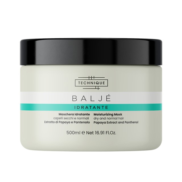Technique Baljé Moisturising Multiactive Hair Mask, Μάσκα Περιποίησης & Ενυδάτωσης για Ξηρά & Ταλαιπωρημένα Μαλλιά με Papaya & Πανθενόλη, 500ml