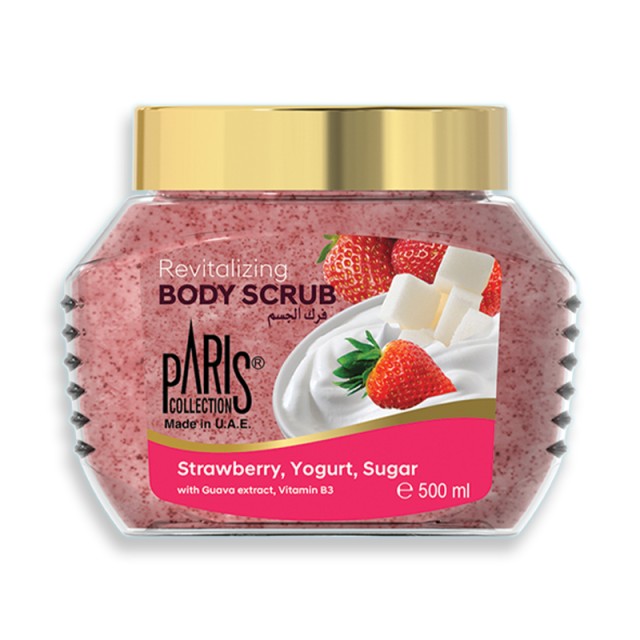 Paris Collection Strawberry & Yogurt Revitalizing Body Scrub, Απολεπιστικό Για Πρόσωπο και Σώμα, 500ml