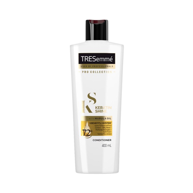 TRESemmé Keratin Smooth Conditioner Κρέμα Μαλλιών με Έλαιο Marula & Κερατίνη για Λαμπερά & Λεία Μαλλιά που δεν Φριζάρουν, 400ml