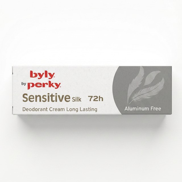 Byly by Perky Sensitive Skin Silk 72h Long Lasting Deodorant Cream, Αποσμητική Κρέμα Χωρίς Αλουμίνιο 25ml