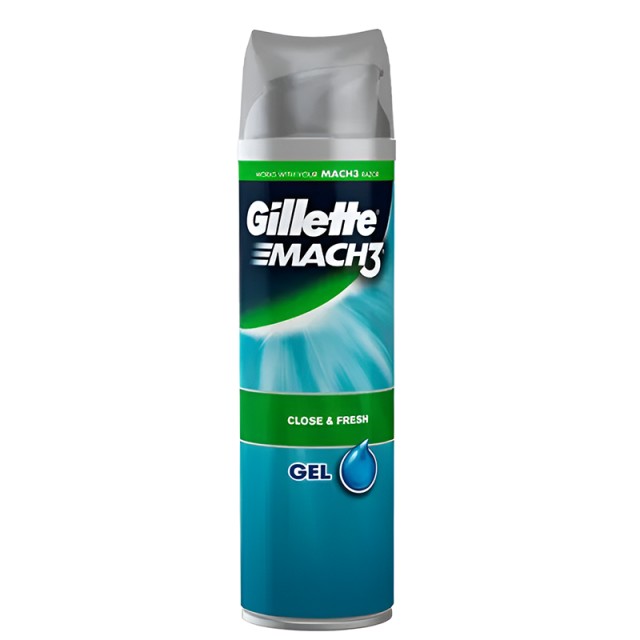 Gillette Mach 3 Gel Ξυρίσματος Close & Fresh 200ml