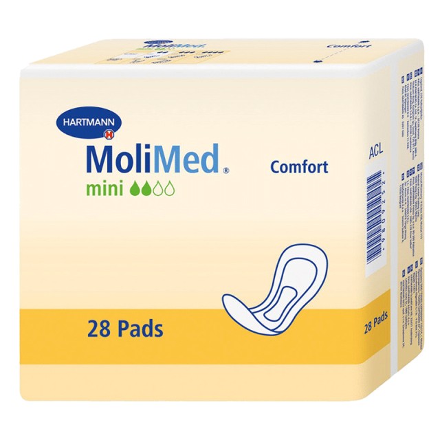 Hartmann MoliMed Comfort 2 Drops, Mini, Σερβιέτες Ελαφράς Ακράτειας, 28τμχ