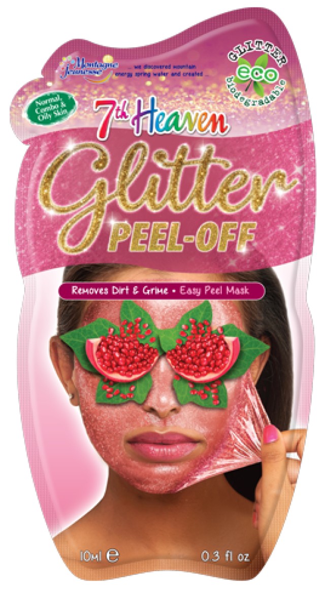 7th Heaven Glitter Peel-Off Mask, Μάσκα Λάμψης & Απολέπισης Προσώπου με Ρόδι 10ml