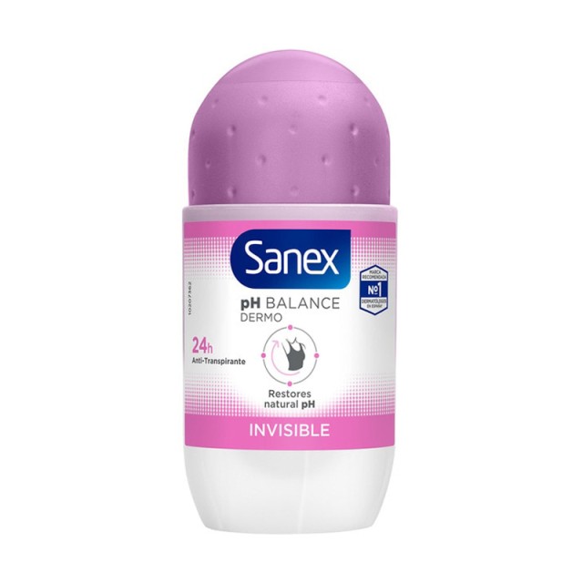 Sanex Deo Roll-on Dermo Invisible, Γυναικείο Αποσμητικό Roll-on, 50ml