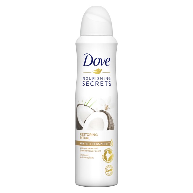 Dove Nourishing Secrets Coconut, Γυναικείο Αποσμητικό Σπρέι, 150ml
