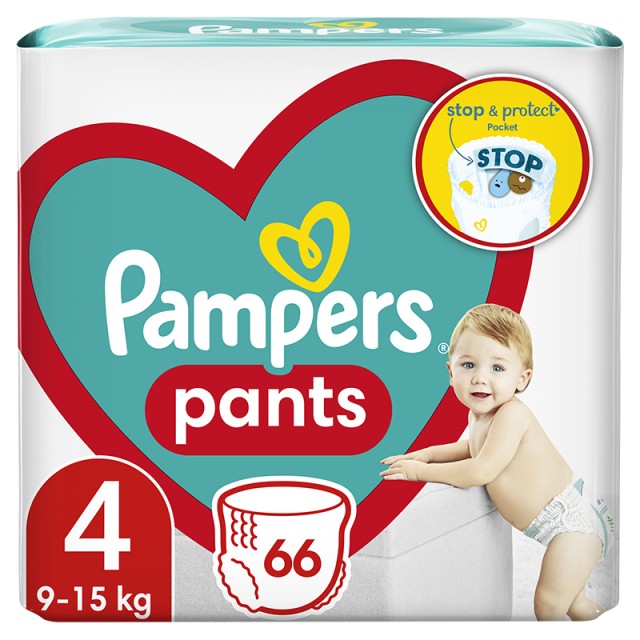 Pampers Pants Μέγεθος 4 (9kg-15kg) - 66 Πάνες-βρακάκι