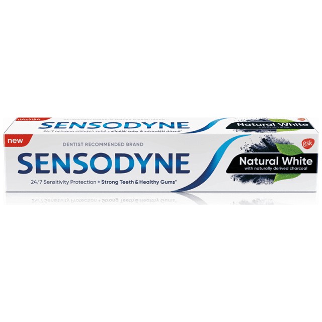 Sensodyne Natural White, Οδοντόκρεμα με ενεργό άνθρακα75ml