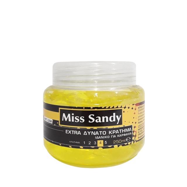 Miss Sandy Styling Gel Νο4, Τζελ Μαλλιών για Έξτρα Δυνατό Κράτημα, 250ml