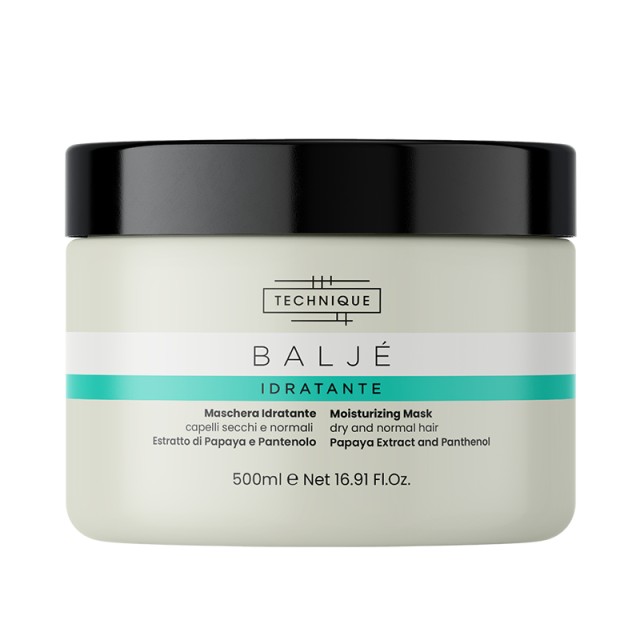 Technique Baljé Moisturising Multiactive Hair Mask, Μάσκα Περιποίησης & Ενυδάτωσης για Ξηρά & Ταλαιπωρημένα Μαλλιά με Papaya & Πανθενόλη, 2x500ml