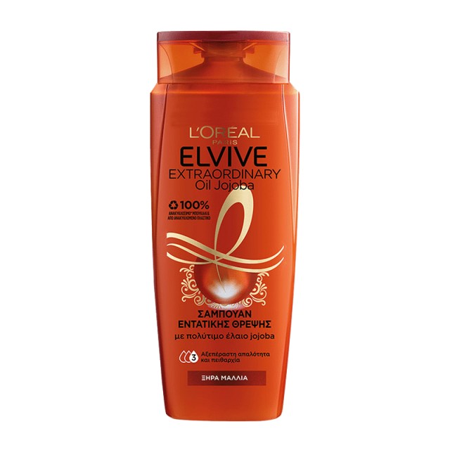 LOreal Paris Elvive Extraordinary Oil Jojoba Σαμπουάν για Ξηρά Μαλλιά, 400ml
