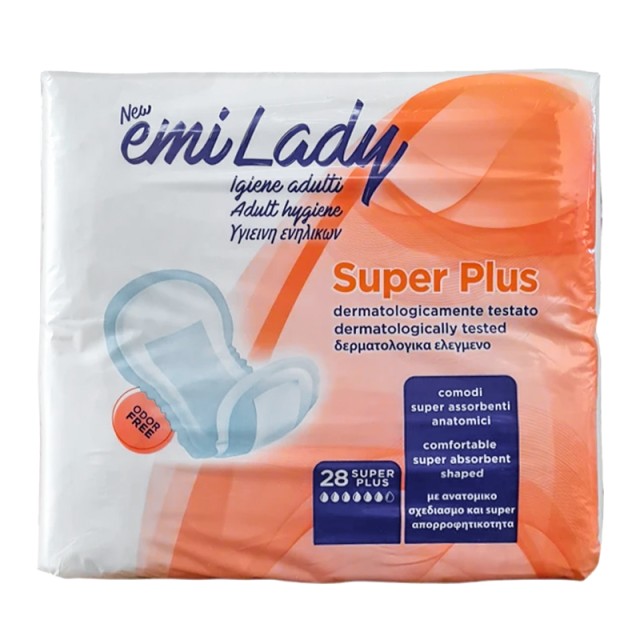 Emi Lady Super Plus 8 Σταγόνες, Σερβιέτες Ακράτειας 28τμχ