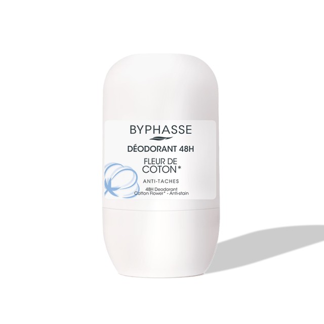 Byphasse Cotton Flower 48h Deodorant, Αποσμητικό Roll-on 50ml
