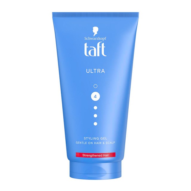 Schwarzkopf Taft Ultra Styling Gel, Τζελ Μαλλιών No4 Δυνατό Κράτημα, Ήπιο στο Τριχωτό & τα Μαλλιά 150ml