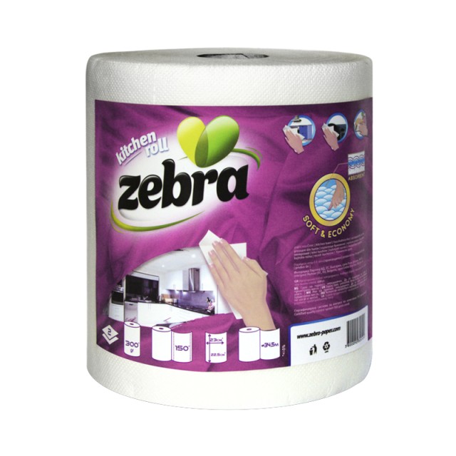Zebra Economy, Χαρτί Κουζίνας 2 Φύλλων, 300g