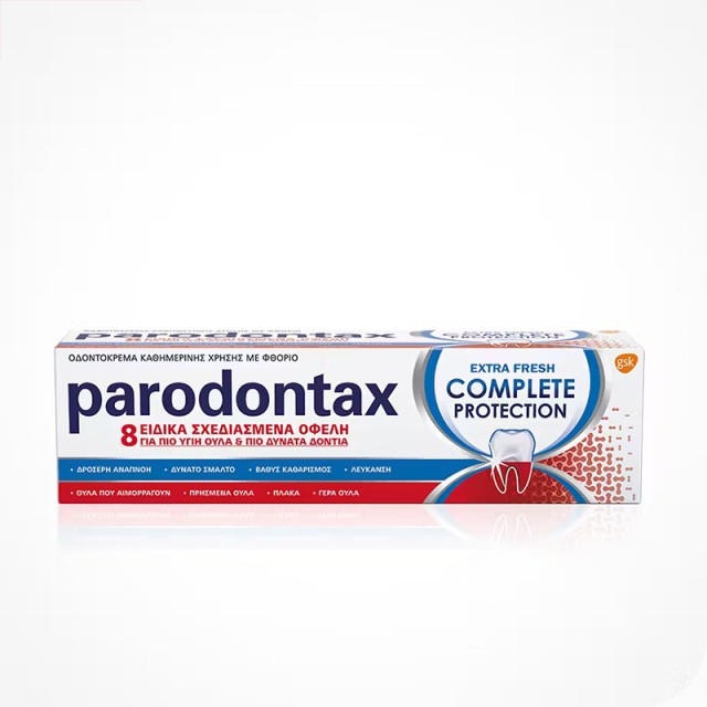 Parodontax Complete Protection Extra Fresh, Οδοντόκρεμα για πιο Υγιή Ούλα & πιο Δυνατά Δόντια, 75ml