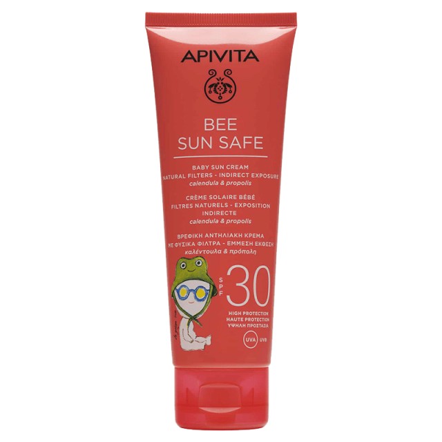 Apivita Bee Sun Safe Βρεφική Αντηλιακή Κρέμα με Φυσικά Φίλτρα SPF30, 100ml