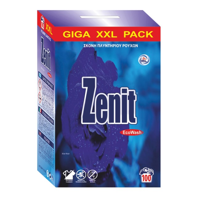 Zenit Eco wash Blue Rose, Σκόνη Πλυντηρίου Ρούχων, 100 μεζούρες