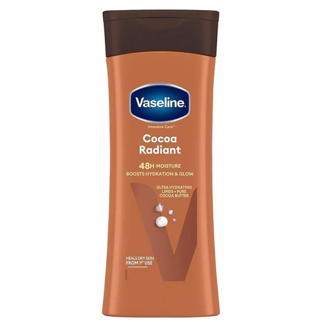 Vaseline Cocoa Radiant Body Lotion, Λοσιόν Σώματος για Βαθιά Ενυδάτωση, 400ml