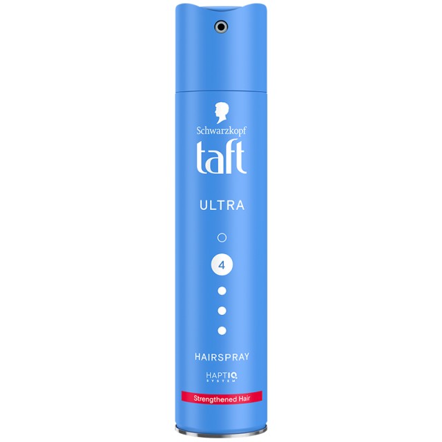 Schwarzkopf Taft Ultra Strengthened Hairspray Νο4, Λακ για Δυνατό Κράτημα & Ενδυνάμωση στα Μαλλιά 250ml