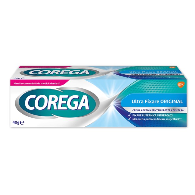 Corega Ultra Original, Κρέμα Στήριξης Τεχνητής Οδοντοστοιχίας, 40g