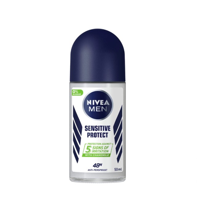 Nivea Sensitive Protect Roll-On, Ανδρικό Aποσμητικό Roll On, 50ml